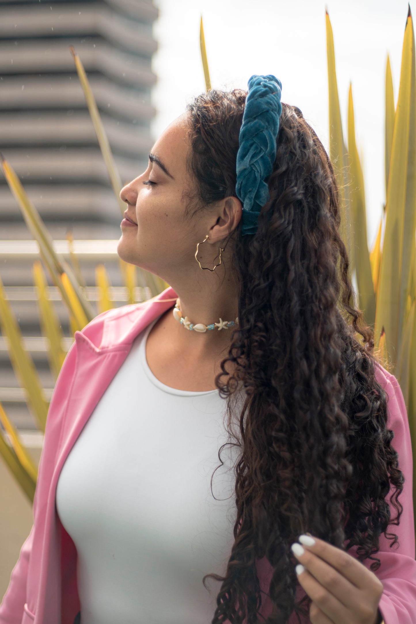 Diadema Trenzada en terciopelo