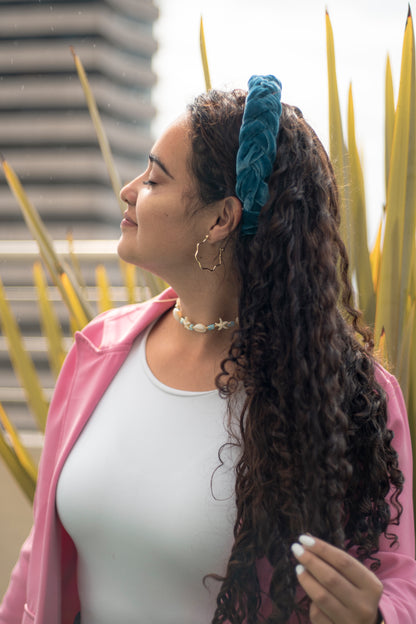 Diadema Trenzada en terciopelo